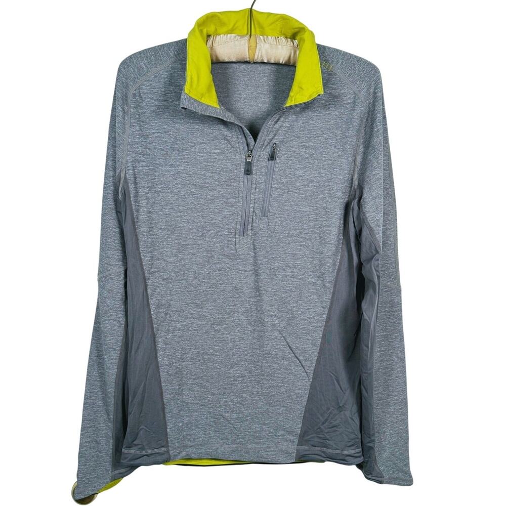 Lululemon Mens Half Zip Pullover Size M Gray Running Athletic Gym Sporty Workout
